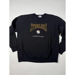 Vintage Pittsburgh Steelers Lee Sport Crewneck Sweatshirt Black Men’s XL